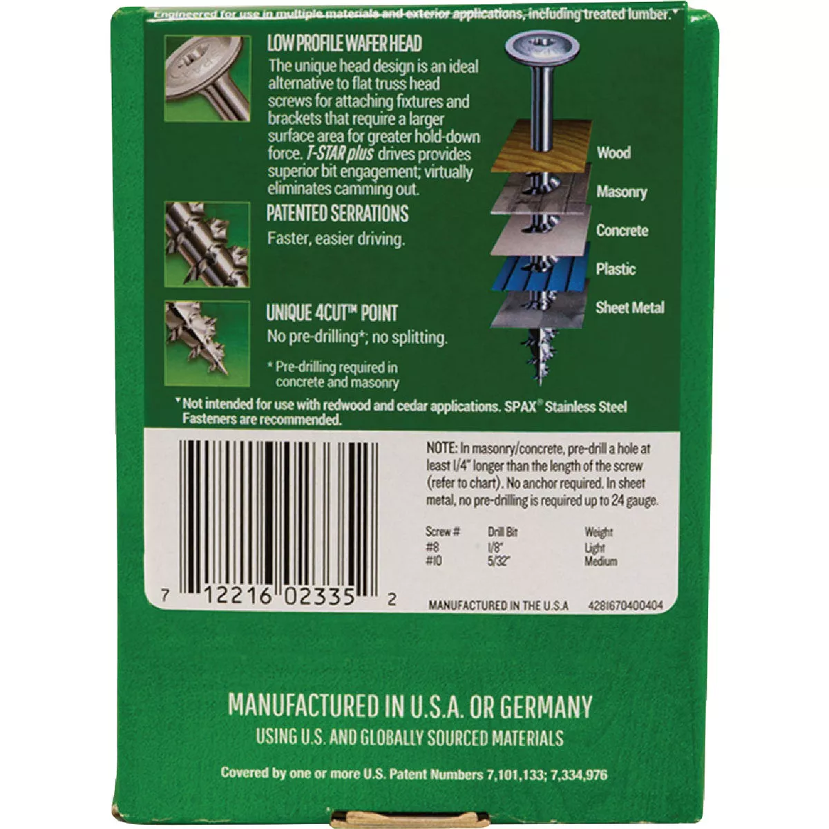 SPAX 8 x1-1/2 In. Wafer Head T-20+ HCR-X (Exterior Rated) Cabinet Screw 1 Lb. (165-Count) - photo 5