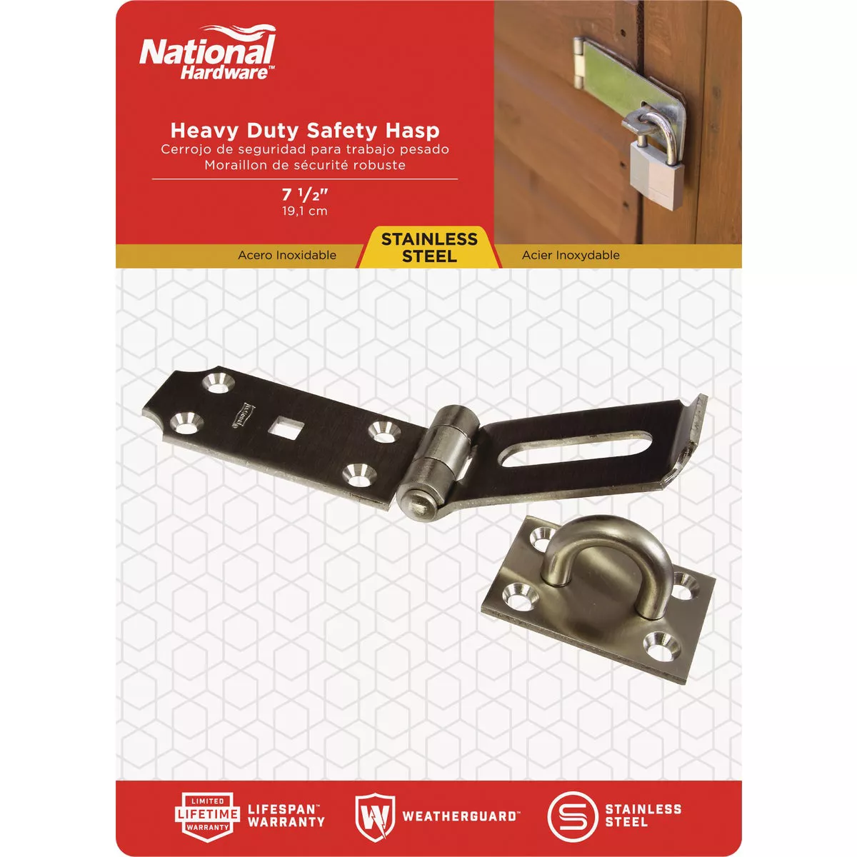 National Hardware 7-1/2 In. Extra Heavy-Duty Hinge Hasp - photo 2