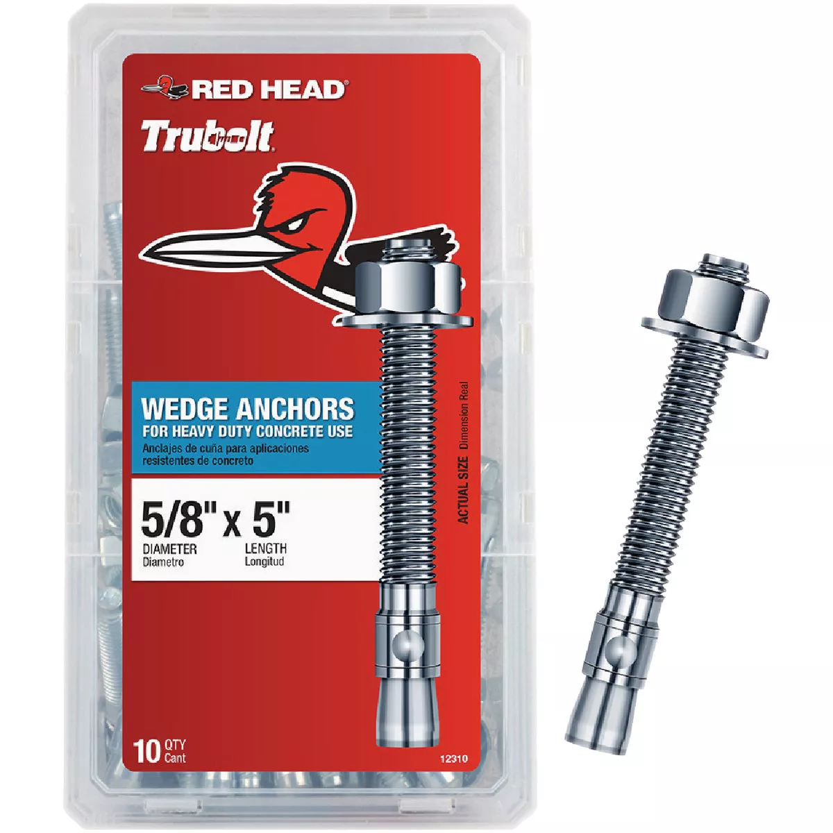Red Head 5/8 In. x 5 In. Wedge Anchor (10 Ct.)