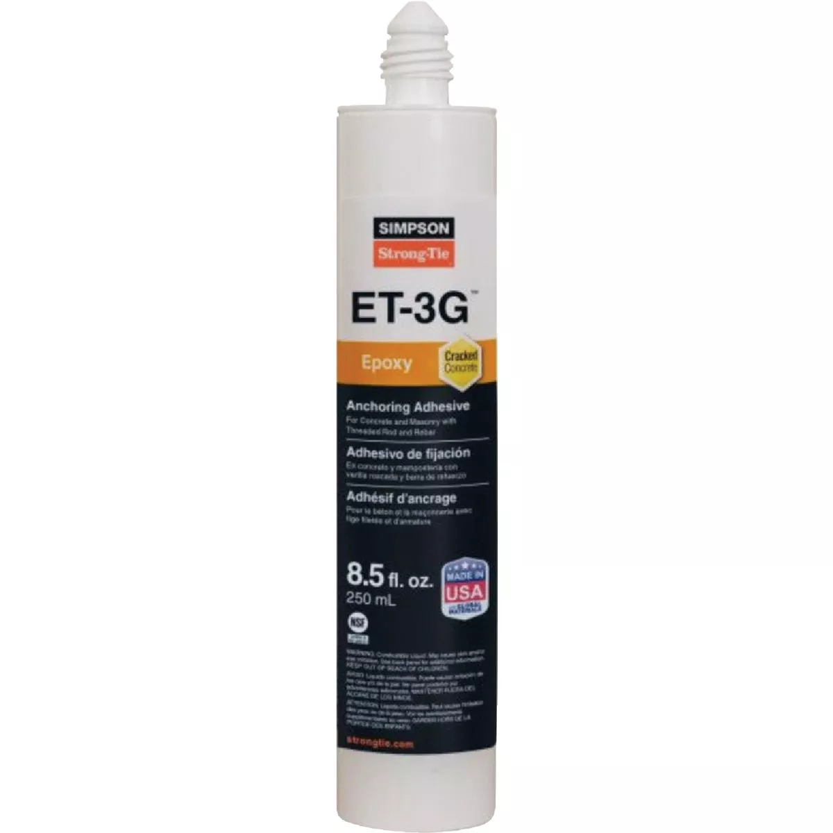 Simpson Strong-Tie 8.5 Oz. Epoxy Adhesive Cartridge with Nozzle & Extension