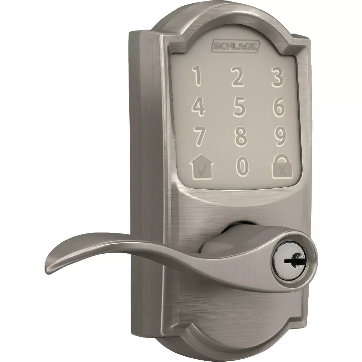 Schlage Encode Smart WiFi Satin Nickel Accent Lever with Camelot Trim - photo 2