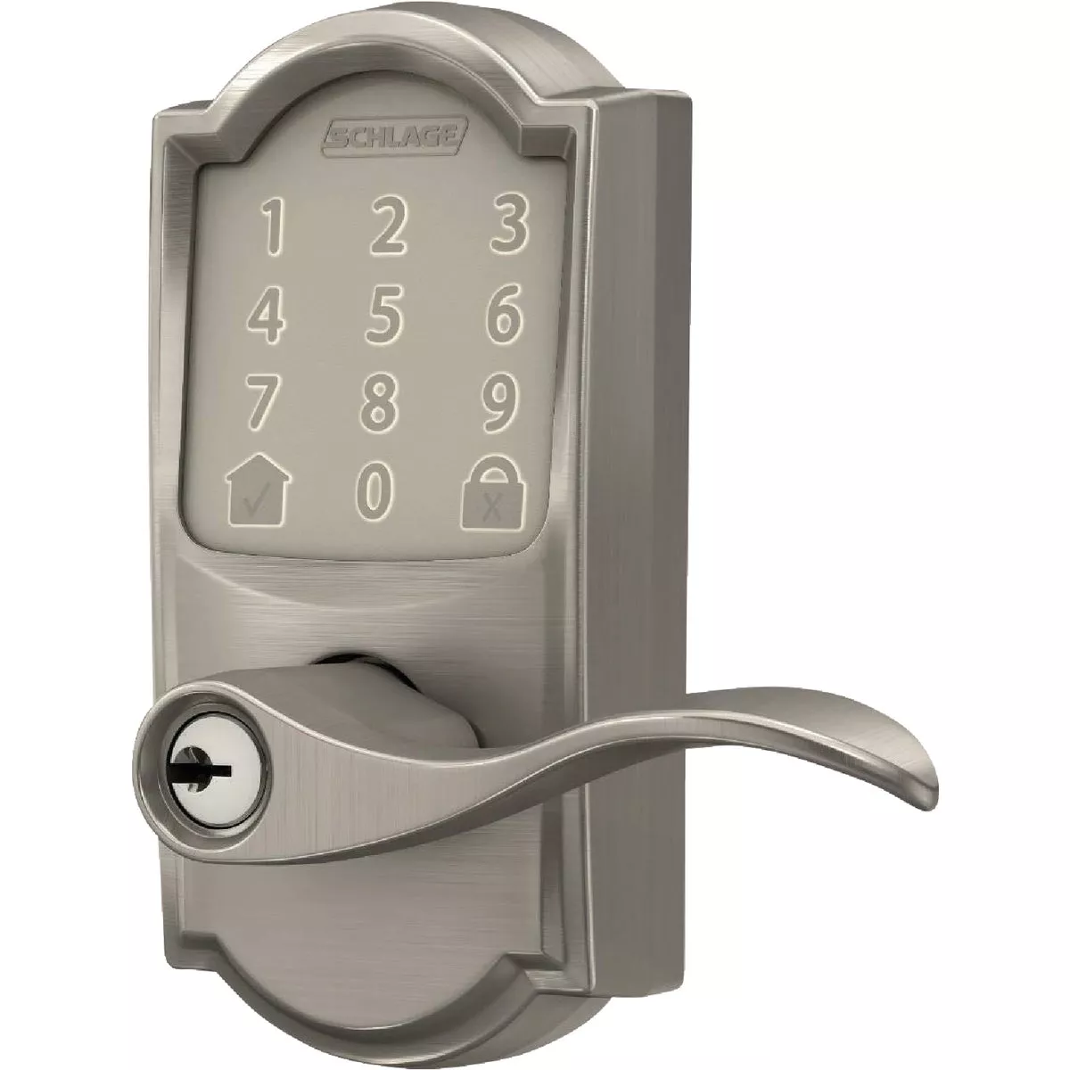 Schlage Encode Smart WiFi Satin Nickel Accent Lever with Camelot Trim - photo 3