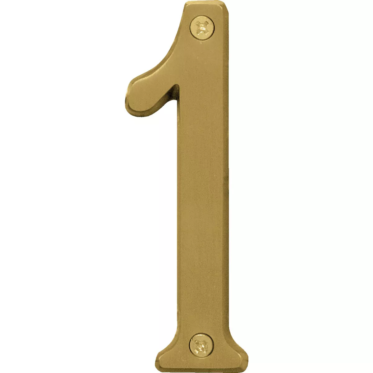 Hy-Ko 4 In. Brushed Brass Number 1