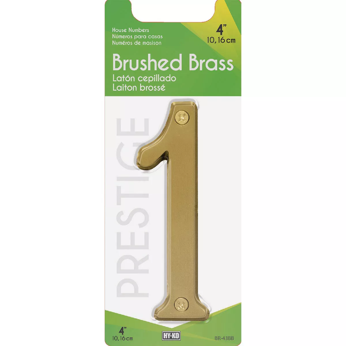 Hy-Ko 4 In. Brushed Brass Number 1 - photo 2