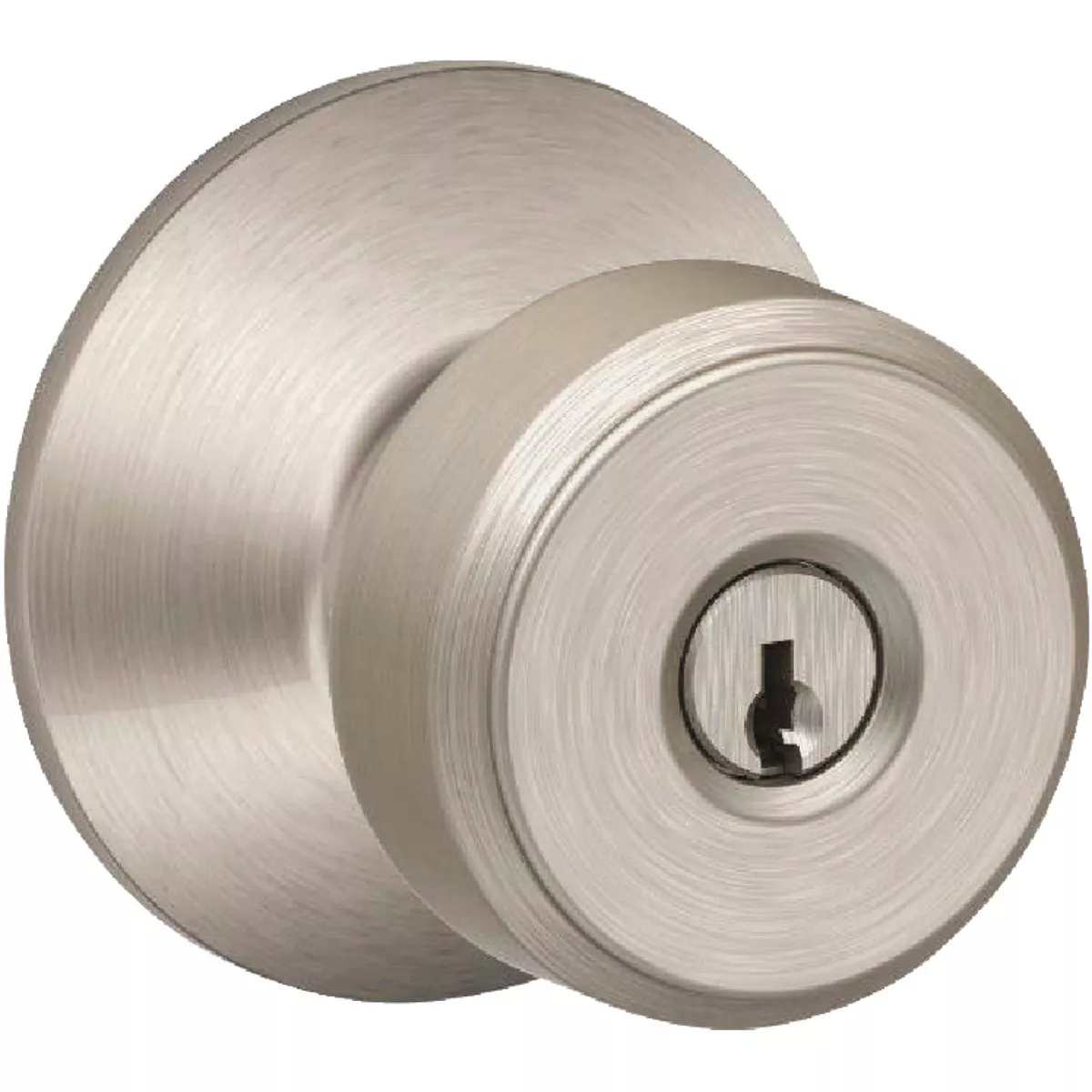 Schlage Bowery Knob Satin Nickel Keyed Entry Lock | True Value Hardware