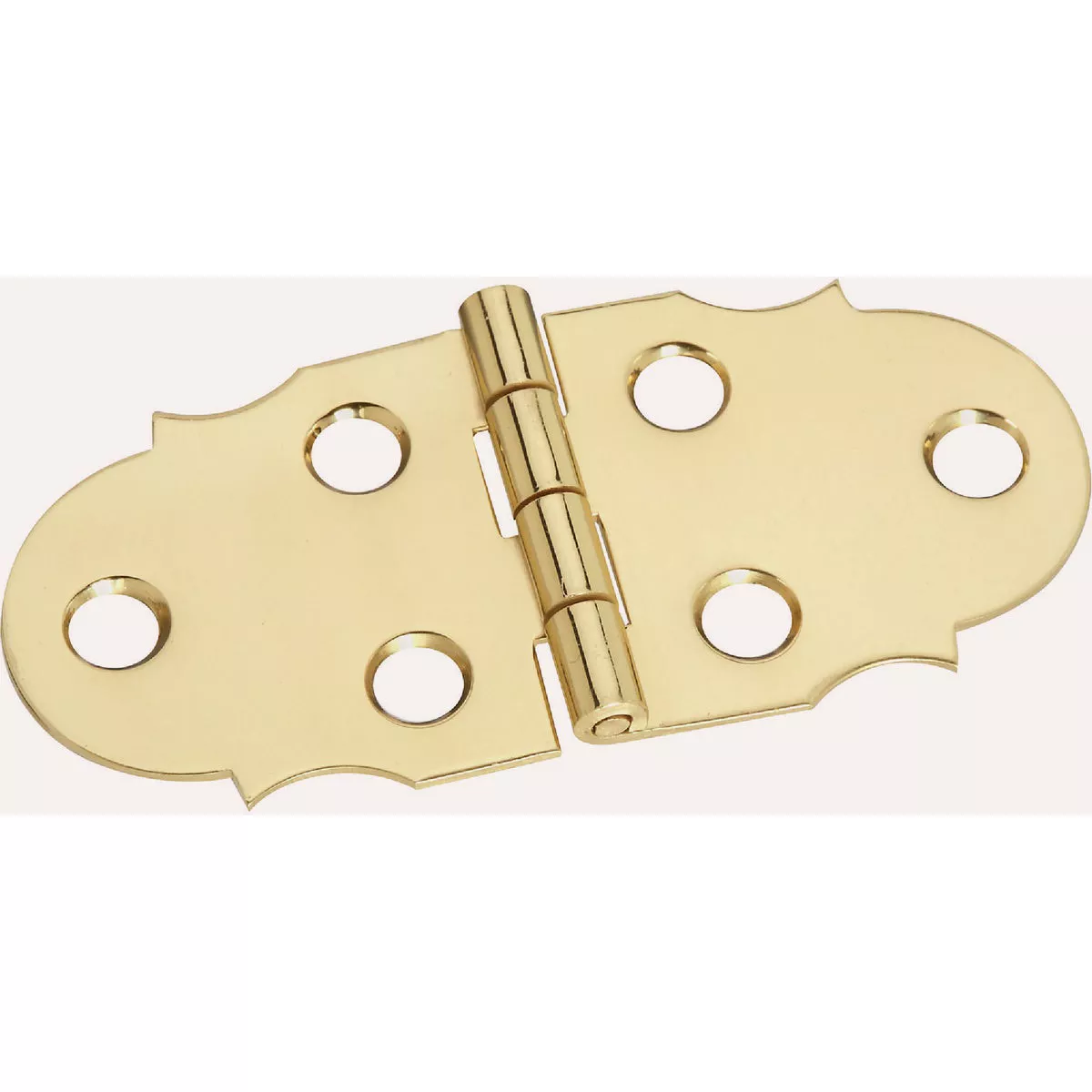 National Hardware 2-7/8 In. x 1-5/16 In. Polished Brass Decorative Hinge (2-Pack)