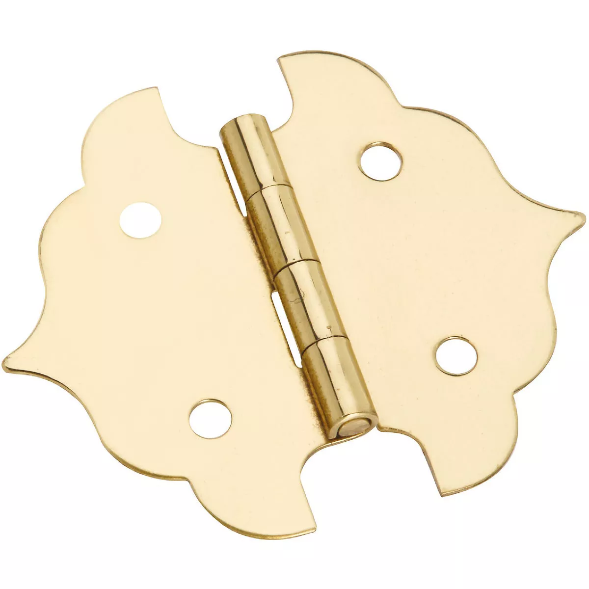 National 1-1/8 In. Antique Brass Decorative Hinge (2-Pack)