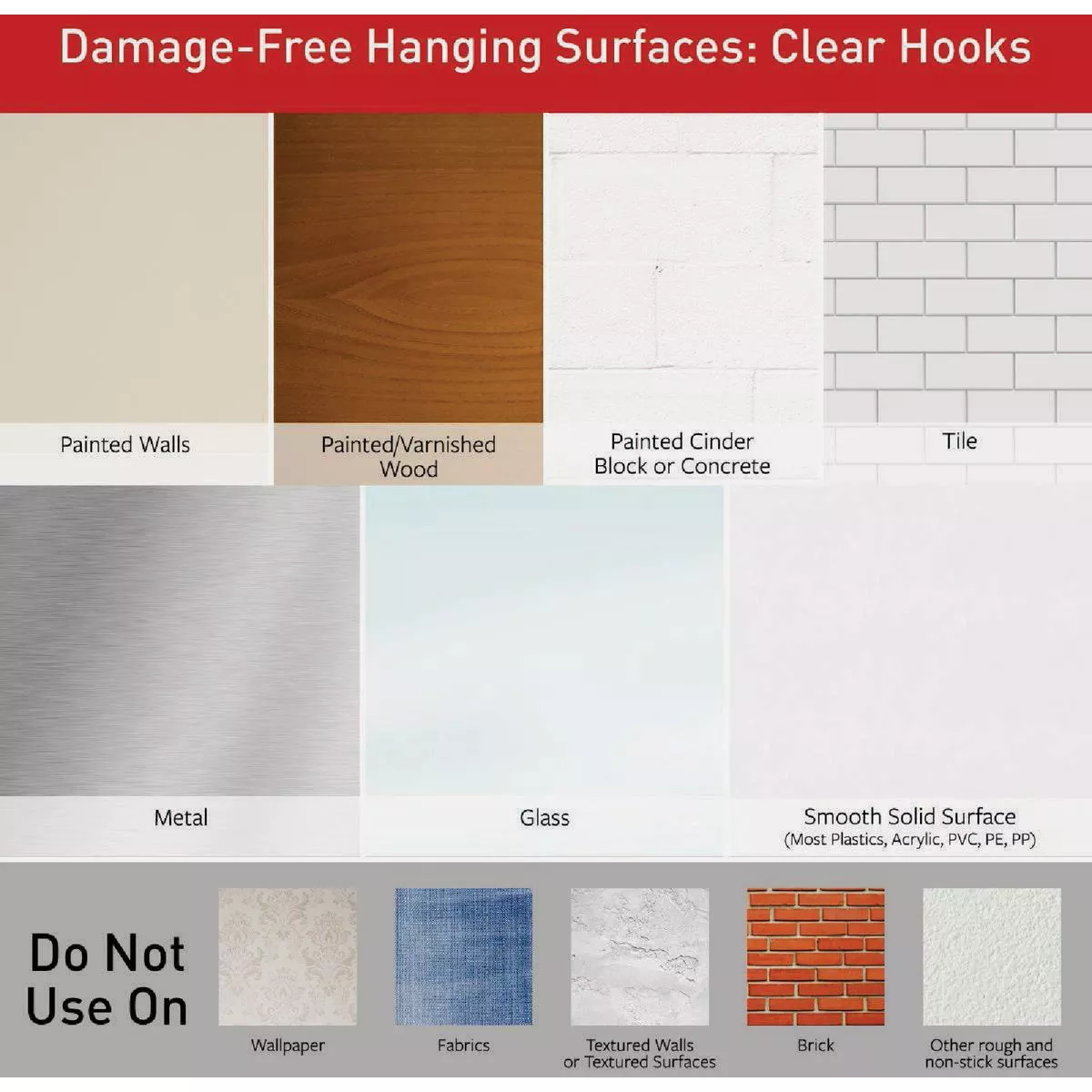 Command Medium Wire Hook Value Pack, Clear, 6 Hooks, 8 Strips - photo 3