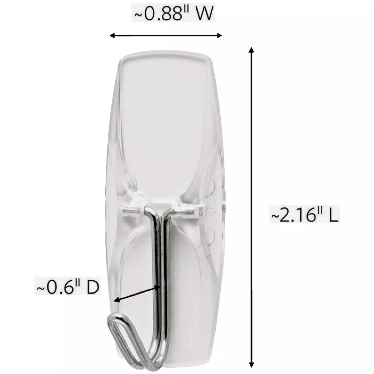 Command Medium Wire Hook Value Pack, Clear, 6 Hooks, 8 Strips - photo 2