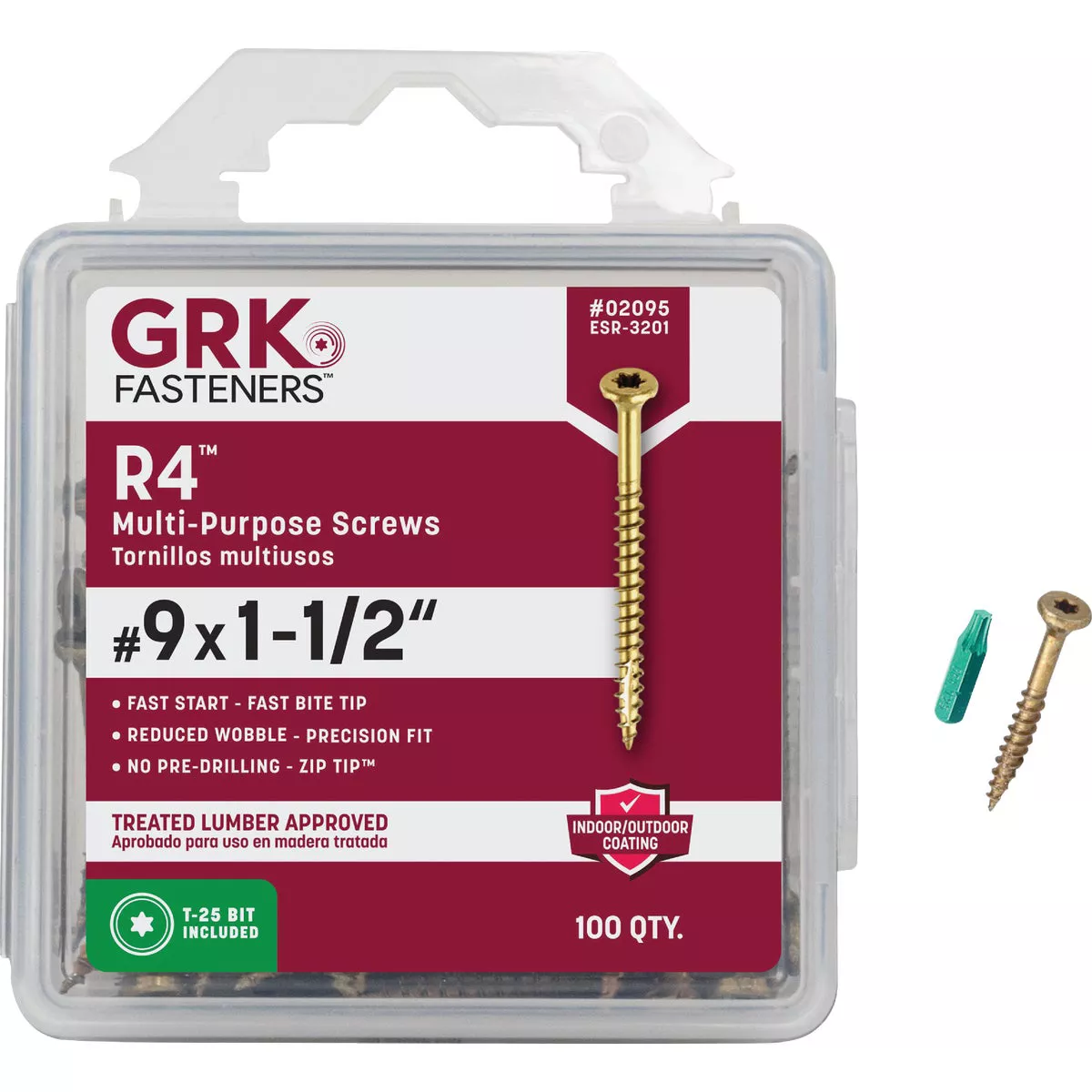 GRK R4 #9 x 1-1/2 In. Star Drive Multi-Purpose Wood Screw (100 Ct.)