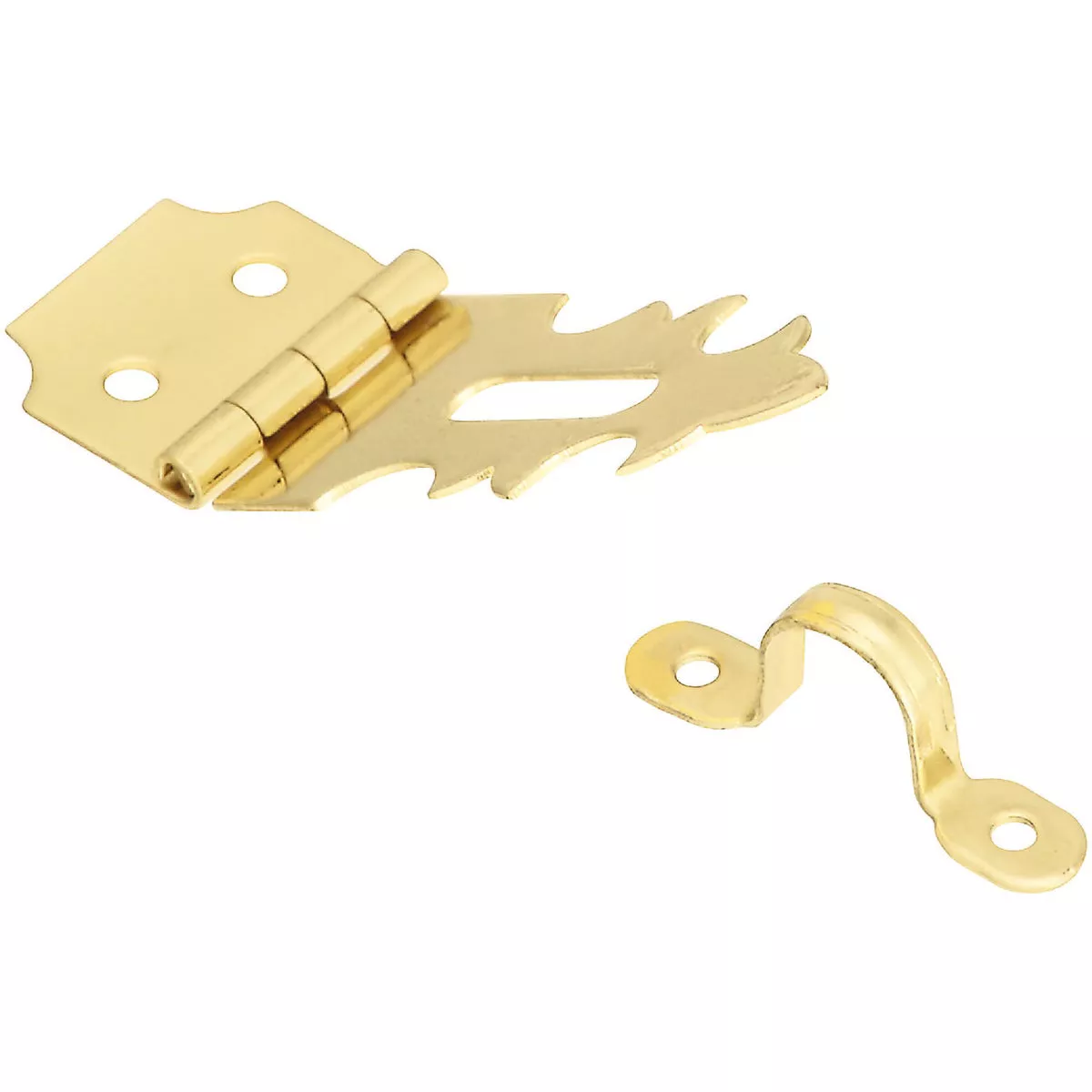 National Hardware 3/4 In. x 2-3/4 In. Solid Brass Decorative Hasp With Hook