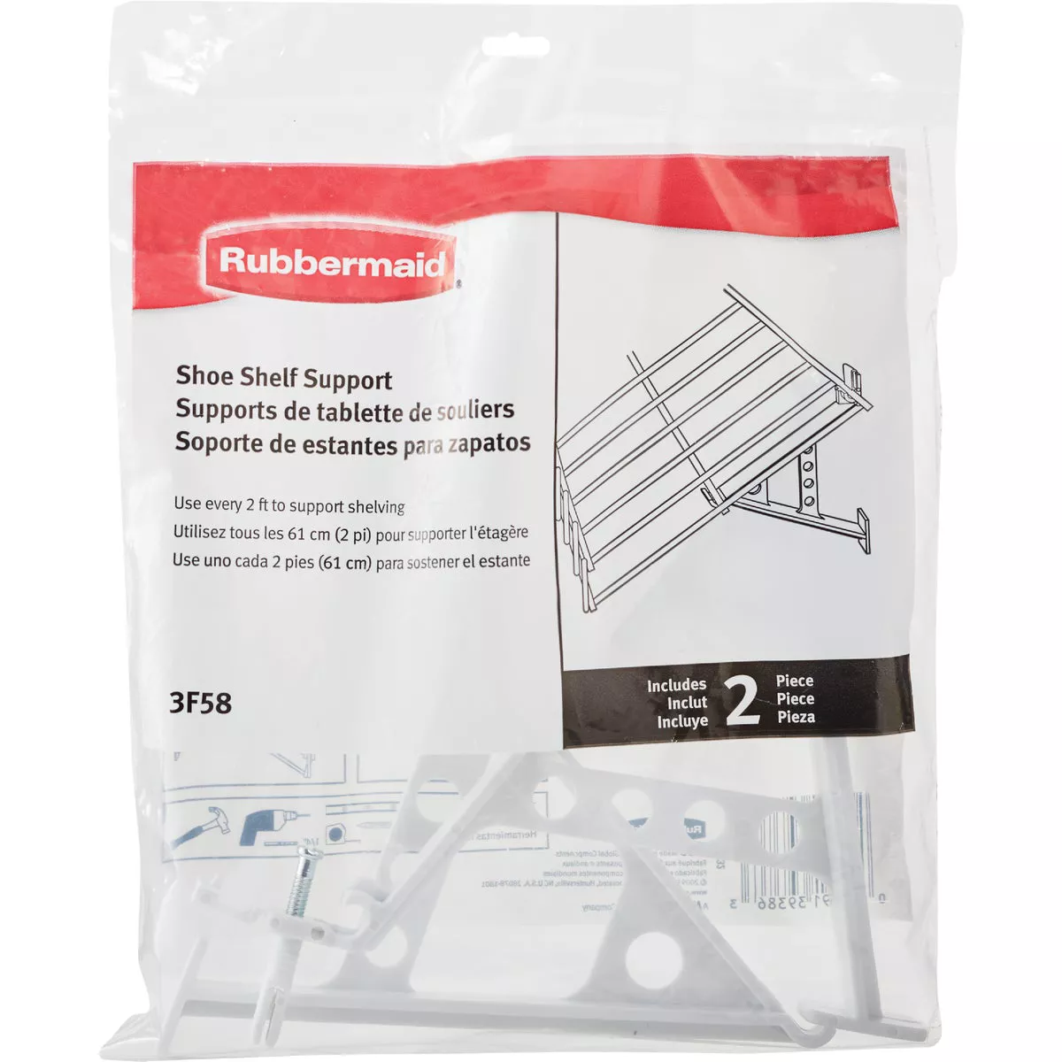 Rubbermaid Shoe Shelf Bracket Do it Best