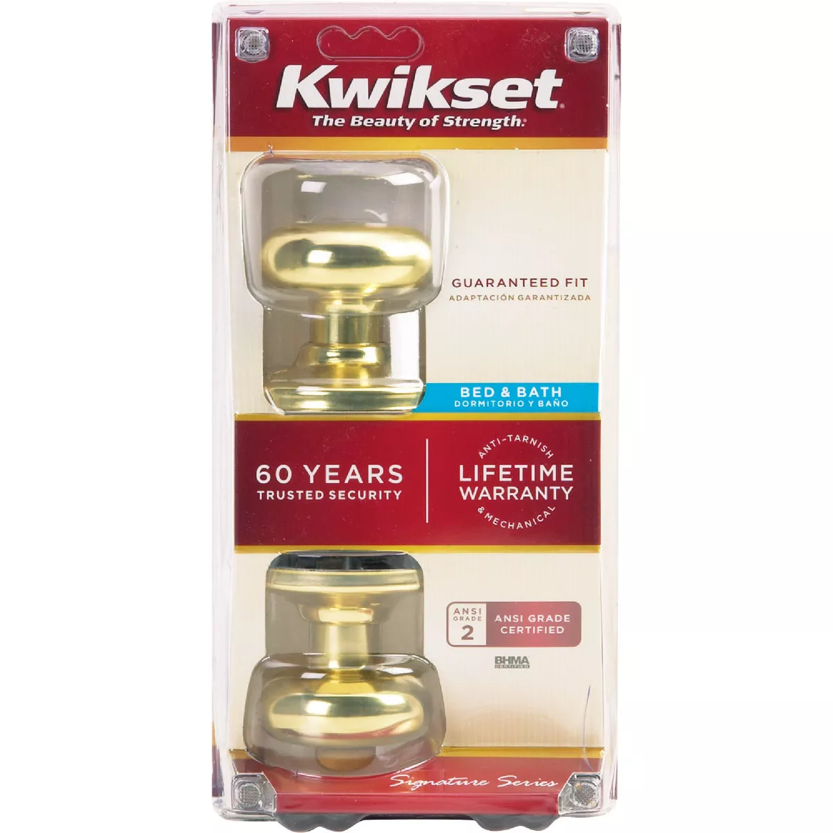 Kwikset Signature Series Polished Brass Bed & Bath Door Knob - photo 5