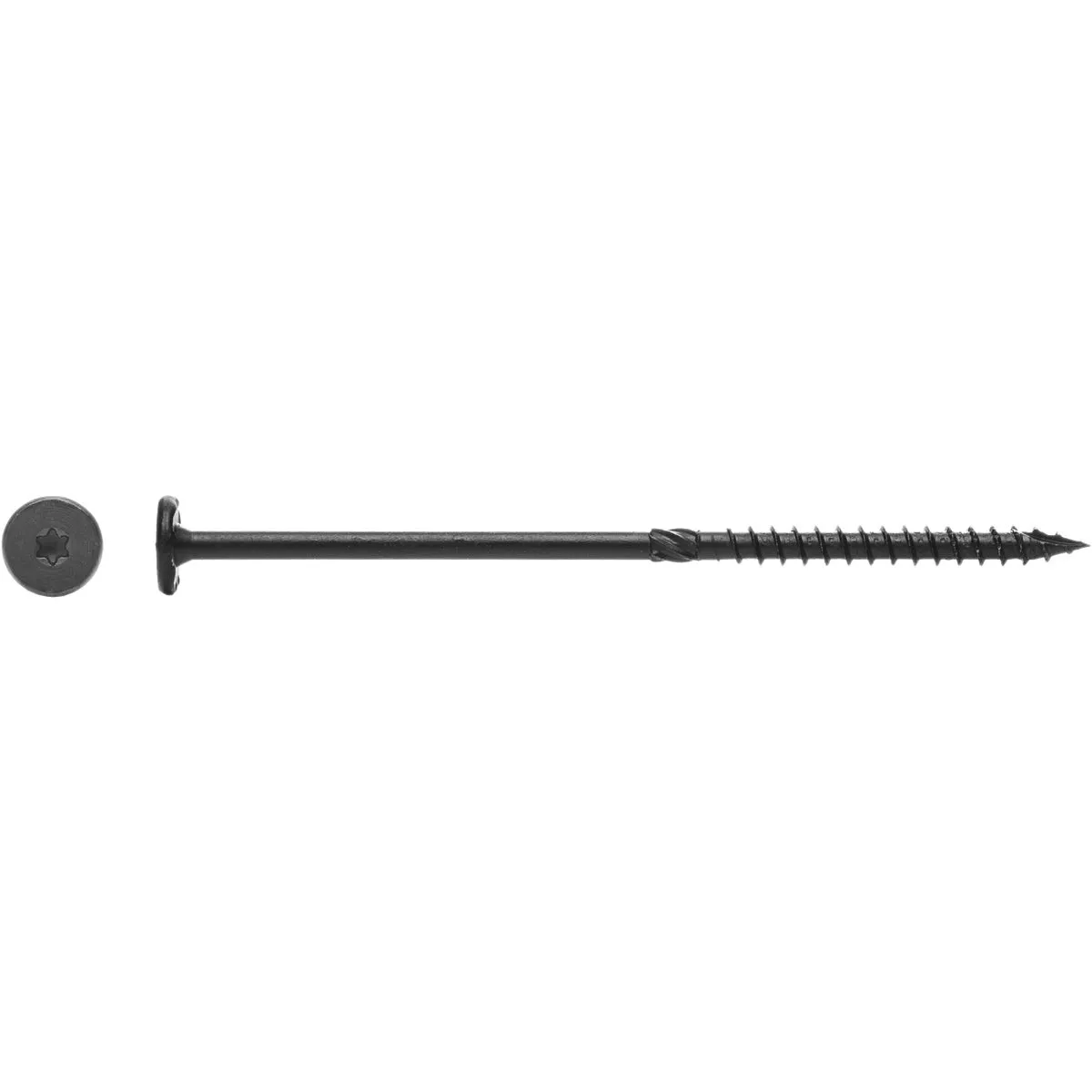 Big Timber #15 x 6 In. Wafer Head Black Wood Screw (25 Ct.) - photo 2