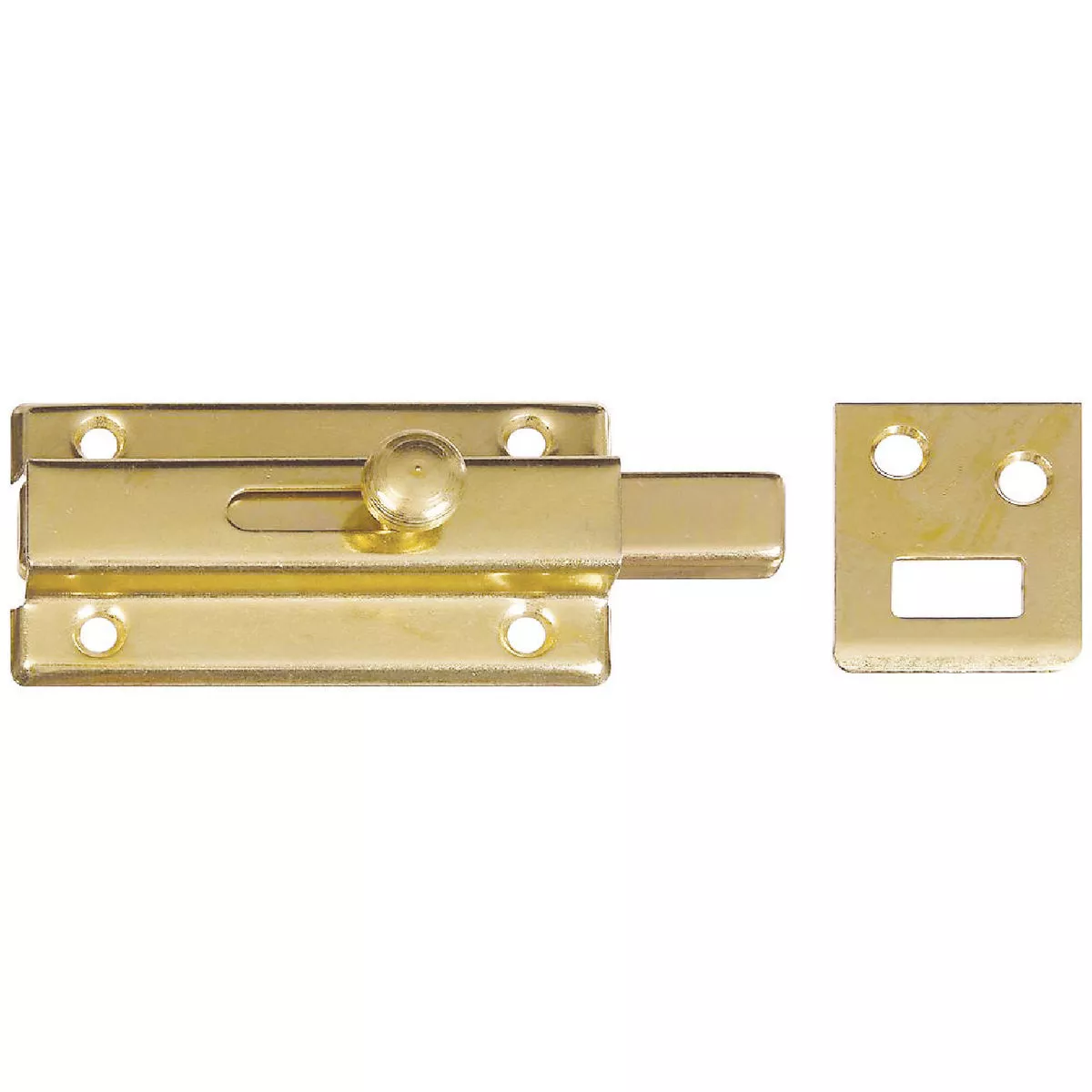National Hardware 3 In. Brass Door Slide Bolt