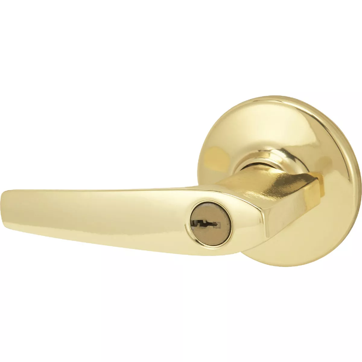 Kwikset Delta Entry Door Lever Lockset, Polished Brass - photo 2