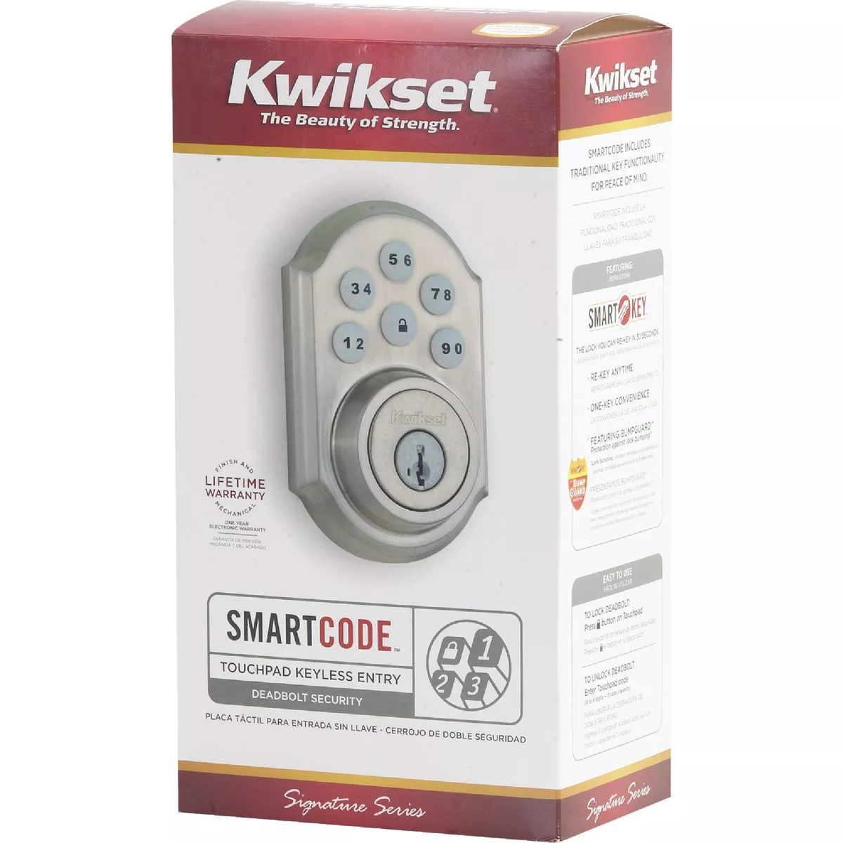 Kwikset Signature Series SmartCode Satin Nickel Electronic Deadbolt - photo 2
