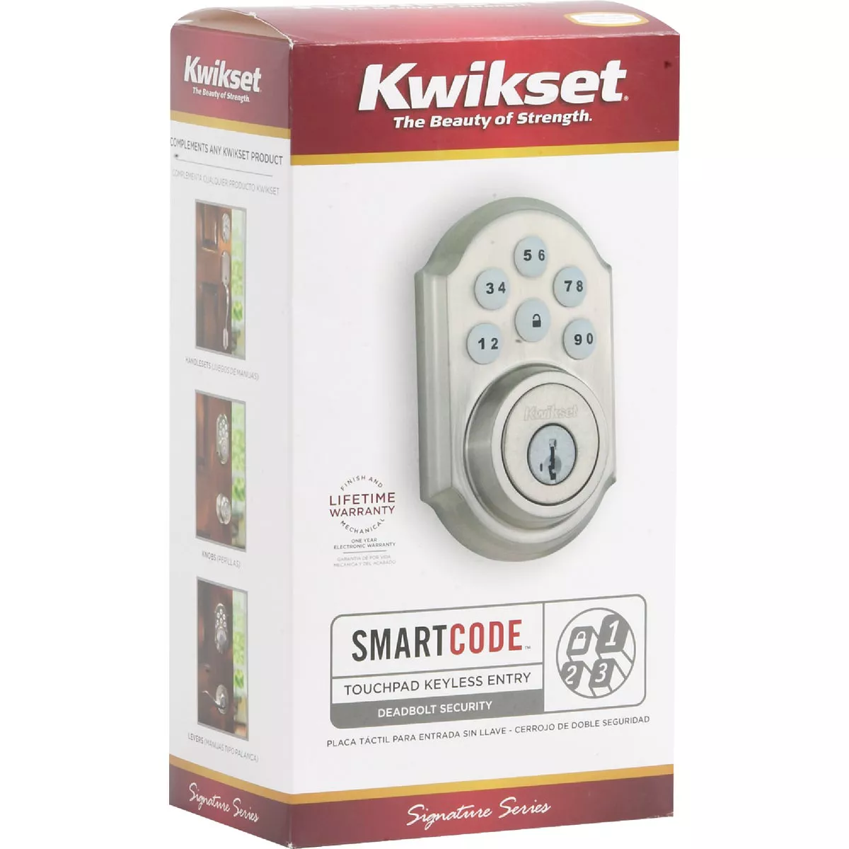 Kwikset Signature Series SmartCode Satin Nickel Electronic Deadbolt - photo 4