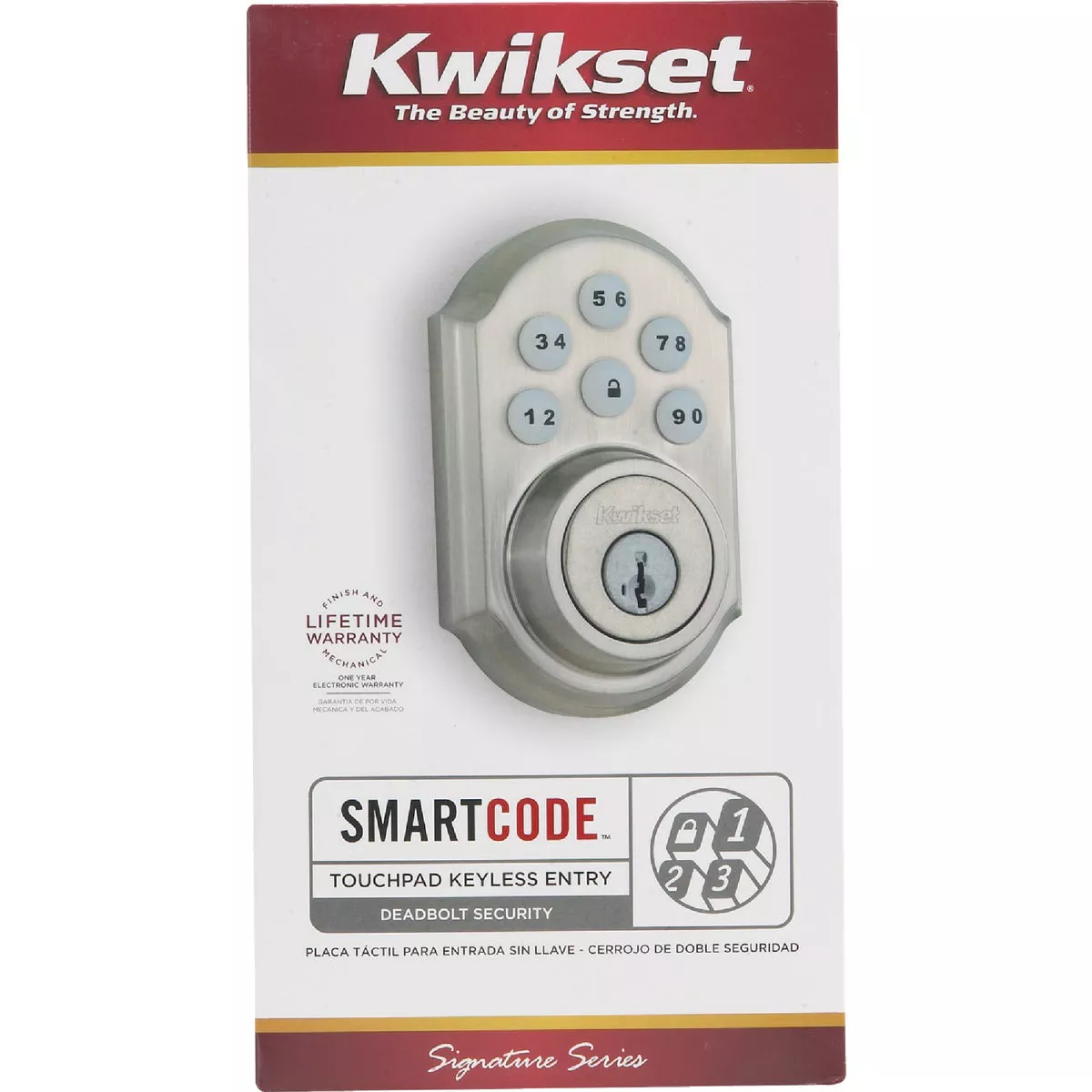 Kwikset Signature Series SmartCode Satin Nickel Electronic Deadbolt - photo 5