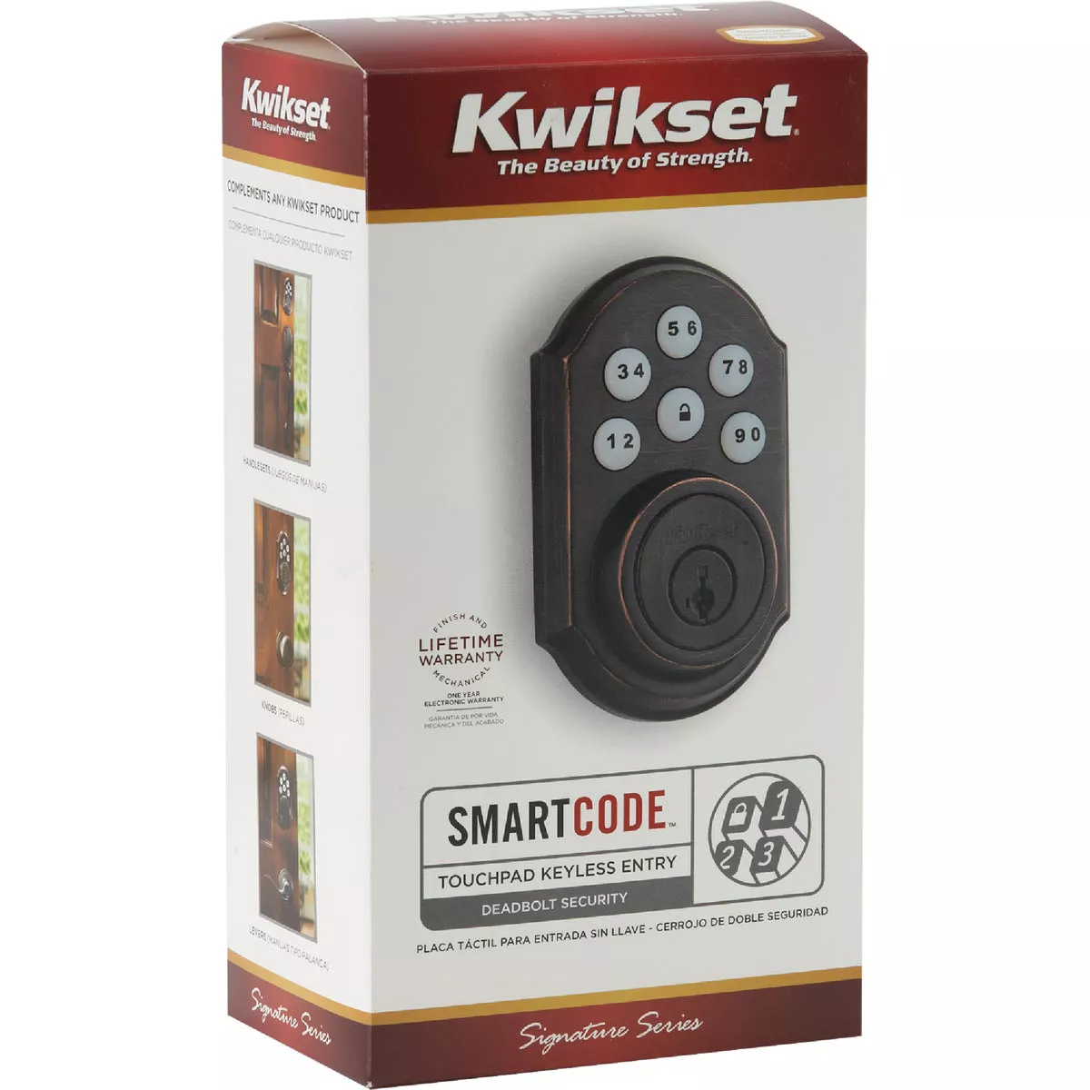 Kwikset Signature Series SmartCode Venetian Bronze Electronic Deadbolt - photo 2