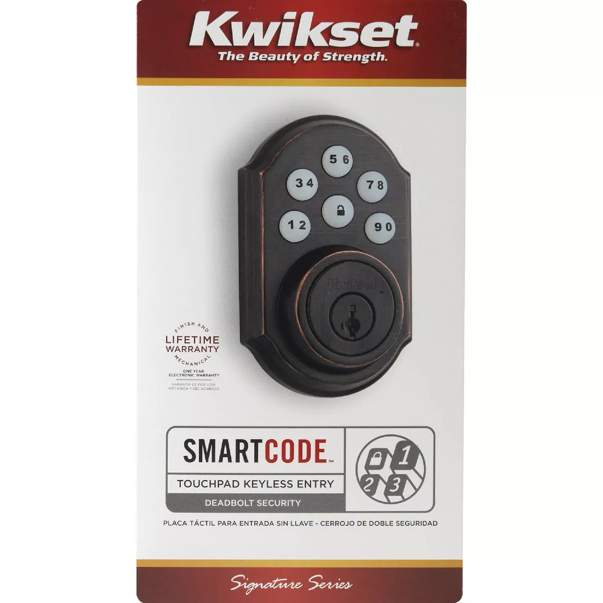 Kwikset Signature Series SmartCode Venetian Bronze Electronic Deadbolt - photo 3