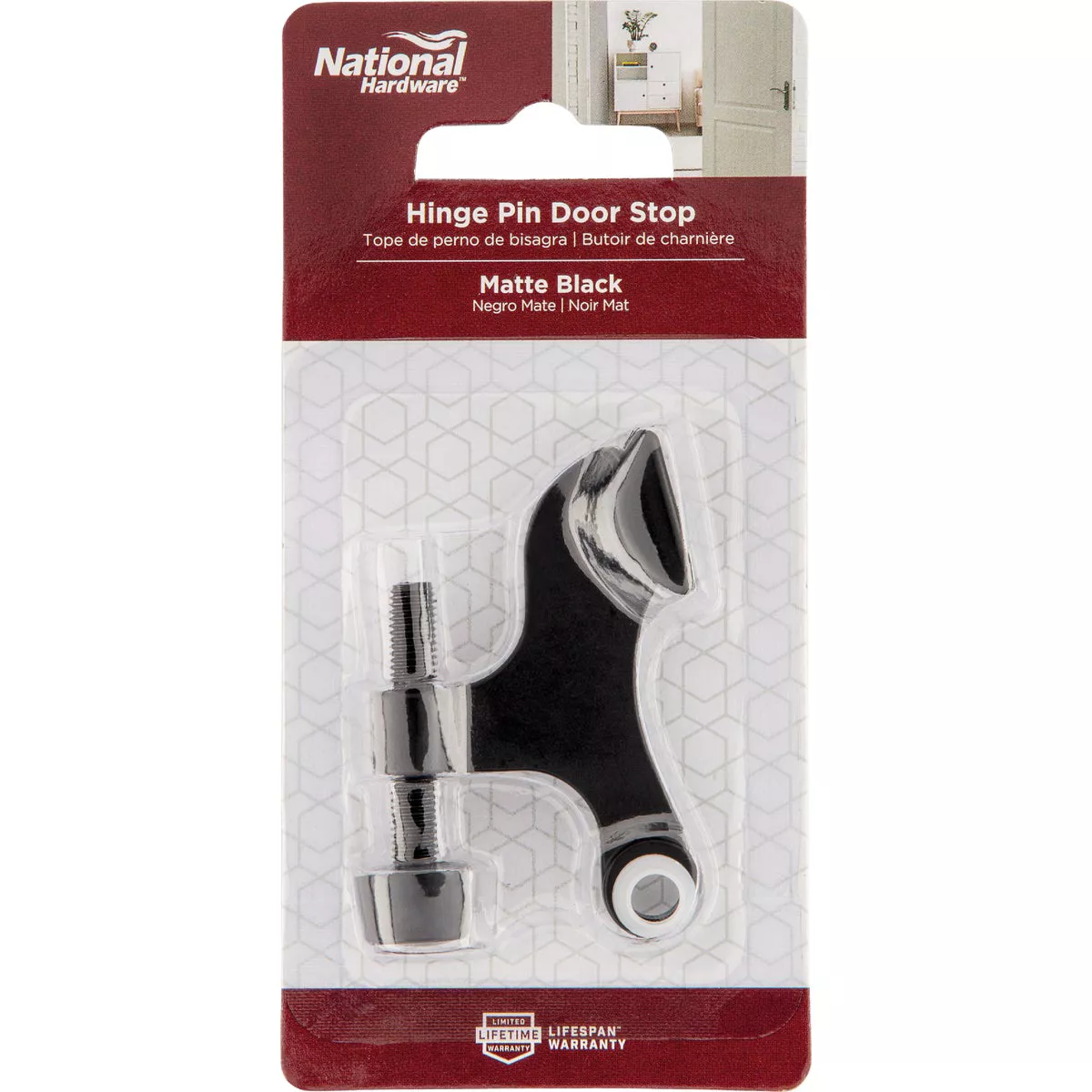 National Hardware Matte Black Hinge Pin Door Stop - photo 2