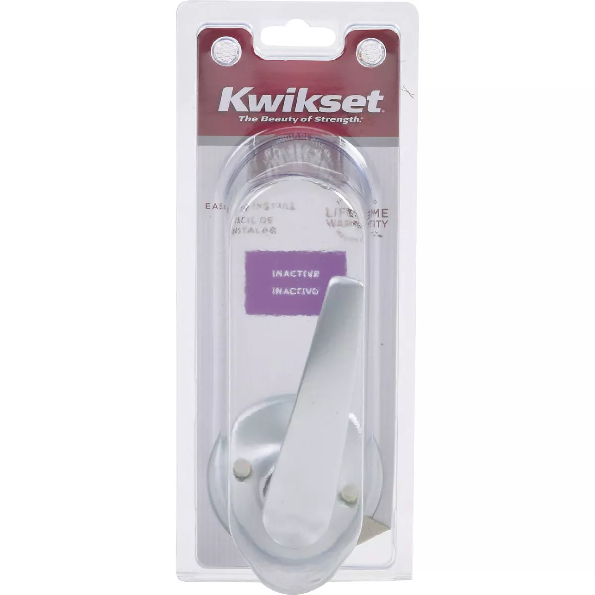 Kwikset Satin Chrome Delta Dummy Door Lever - photo 2