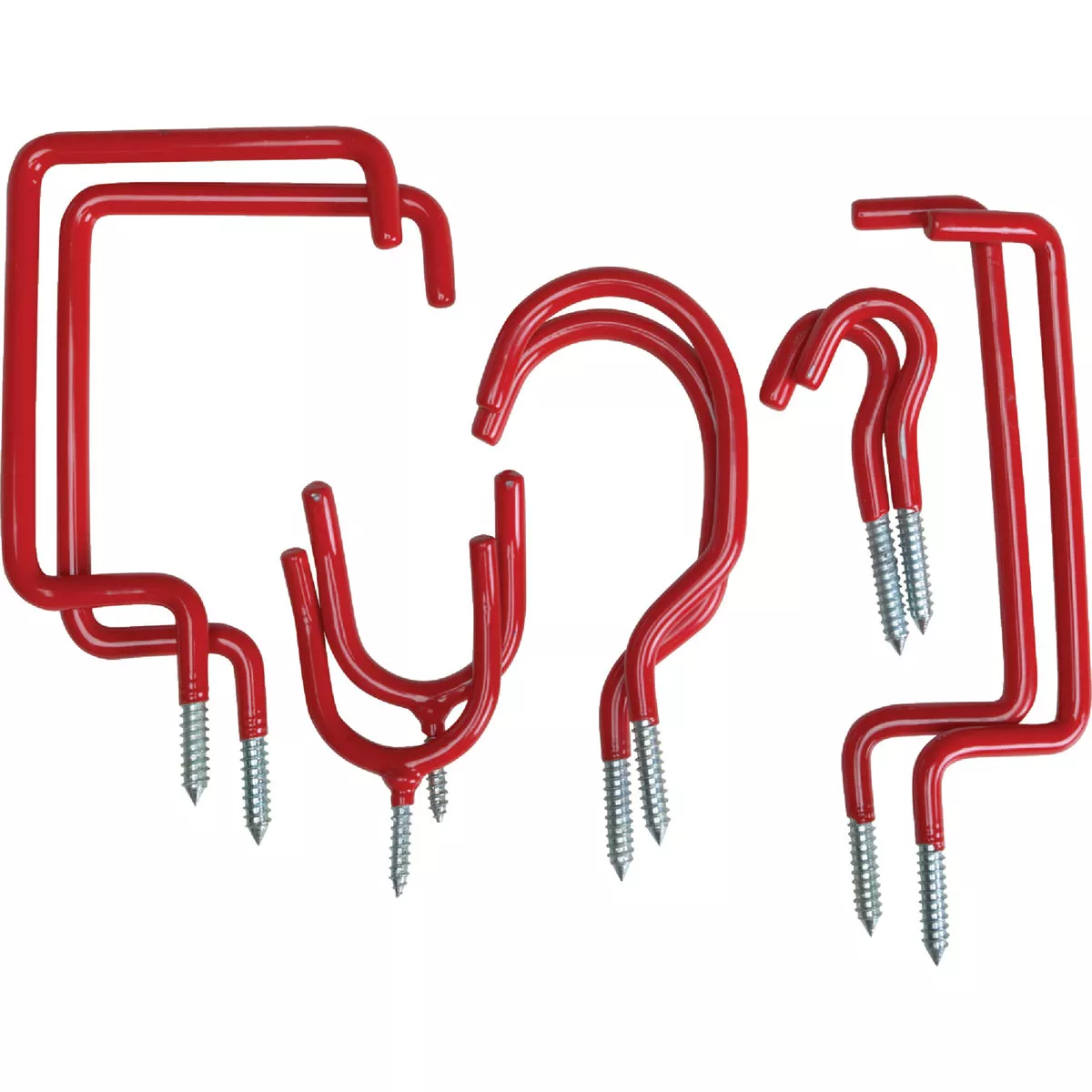 Screw-In Vinyl Coated Storage Hook Set