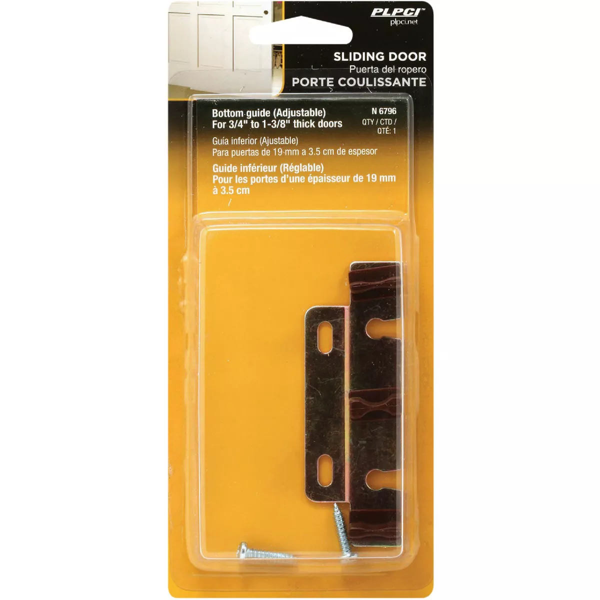 Prime-Lime Adjustable Bi-Pass Closet Door Floor Guide - photo 2