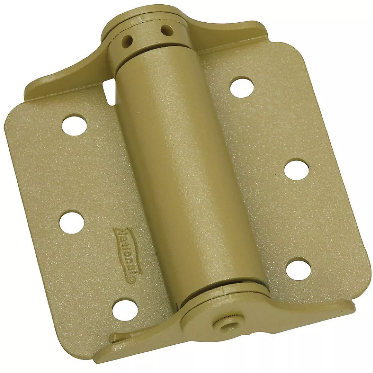 National Hardware 3 In. BakEnamel Brass Full-Surface Spring Door Hinge (2-Pack)