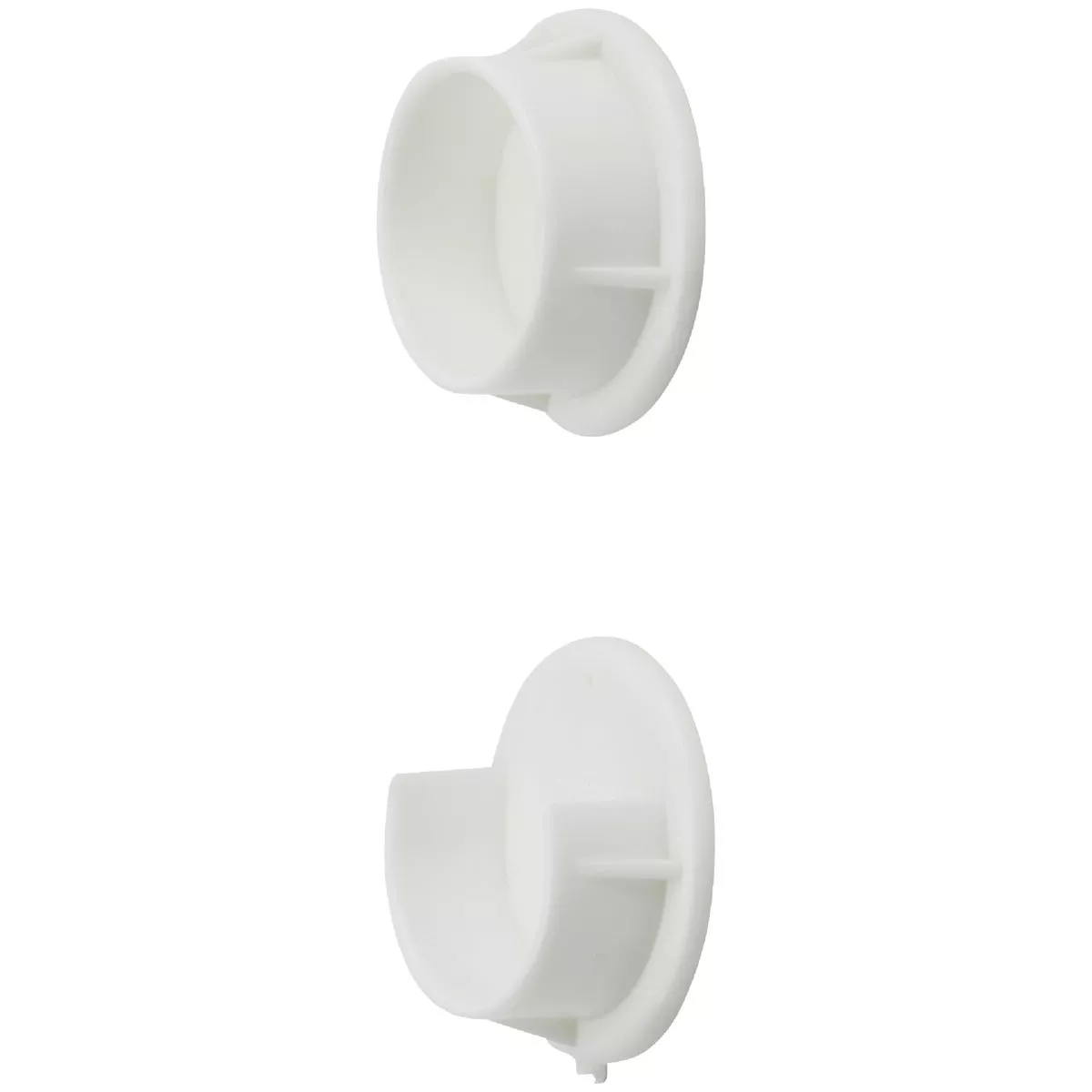 National Hardware 1-3/8 In. White Plastic Closet Rod Socket (2-Pack)