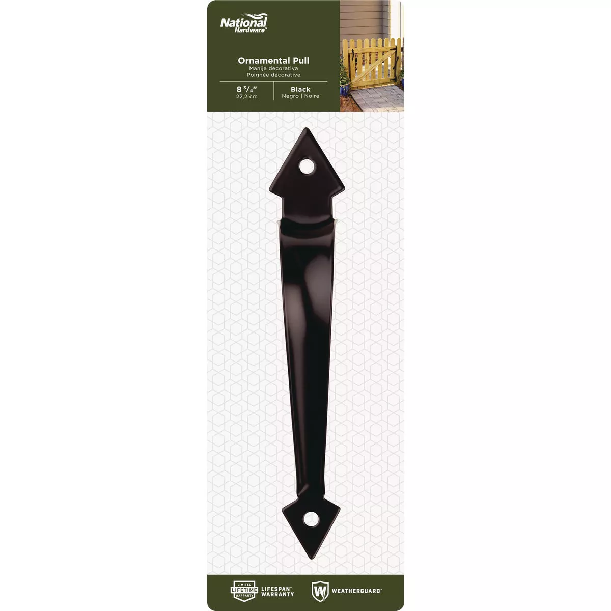 National Hardware 8-3/4 In. Black Ornamental Door Pull - photo 2