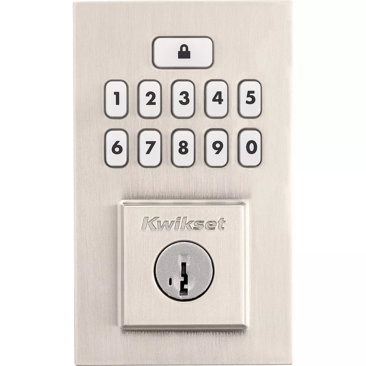 Kwikset Signature Series Contemporary SmartCode Satin Nickel Electronic Deadbolt