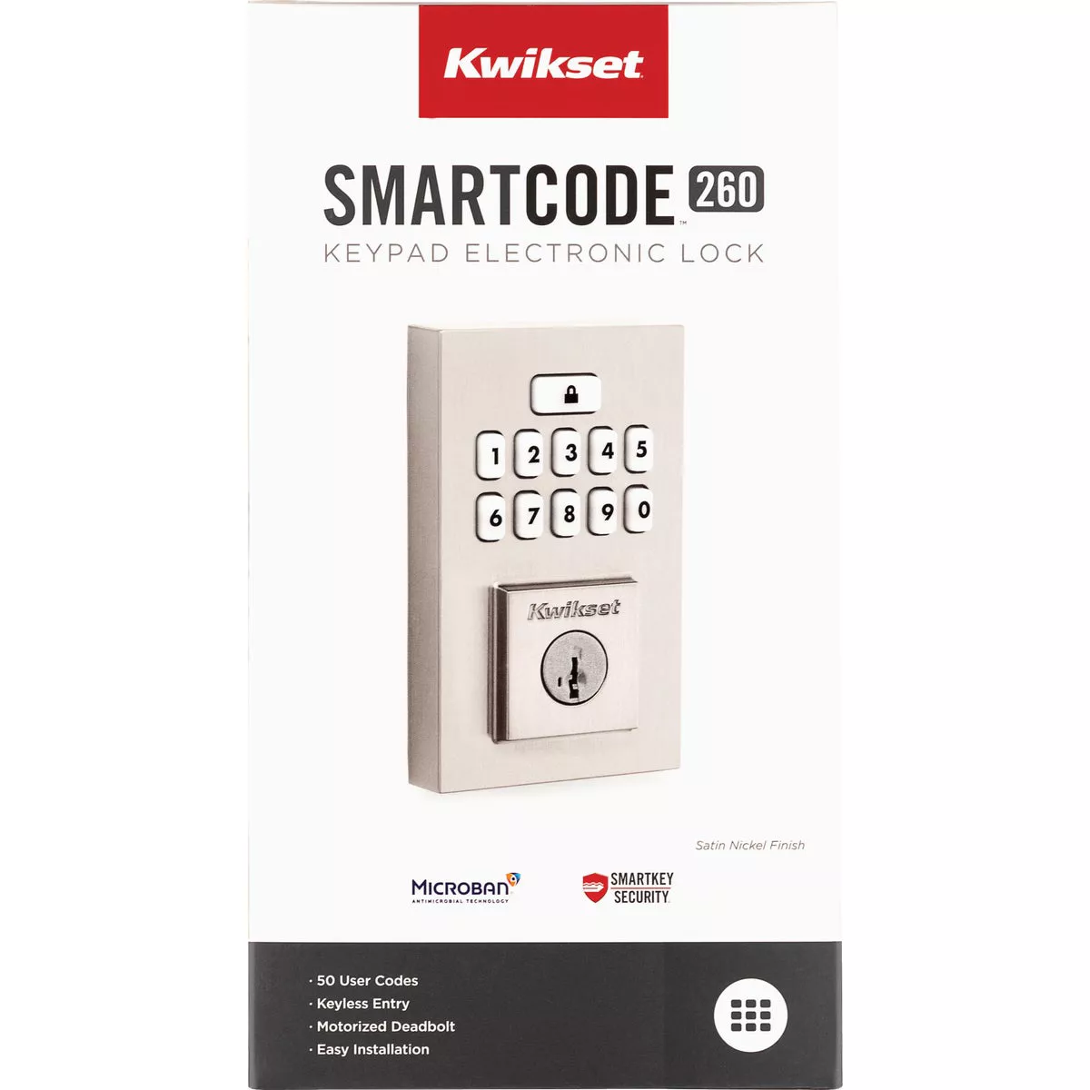 Kwikset Signature Series Contemporary SmartCode Satin Nickel Electronic Deadbolt - photo 2