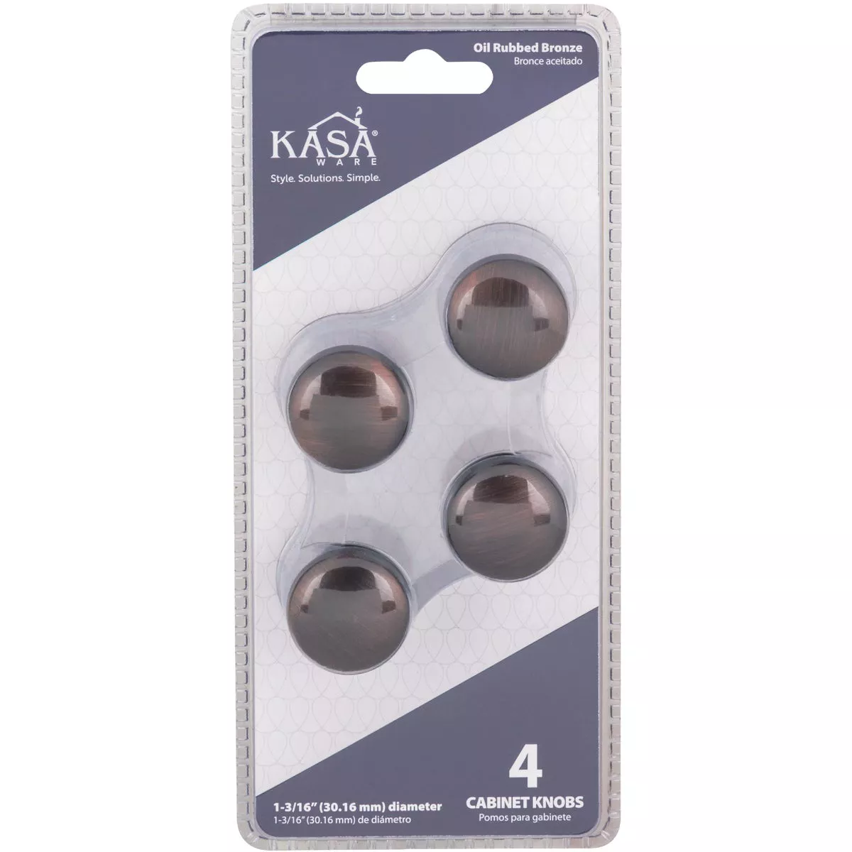 KasaWare 1-3/16 In. Dia. Brushed Oil Rubbed Bronze Cabinet Knob (4-Pack) - photo 2