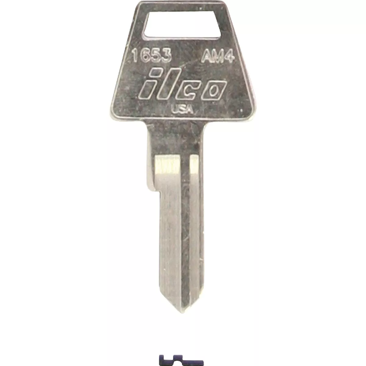 ILCO American Nickel Plated House Key, AM4 / 1653 (10-Pack)