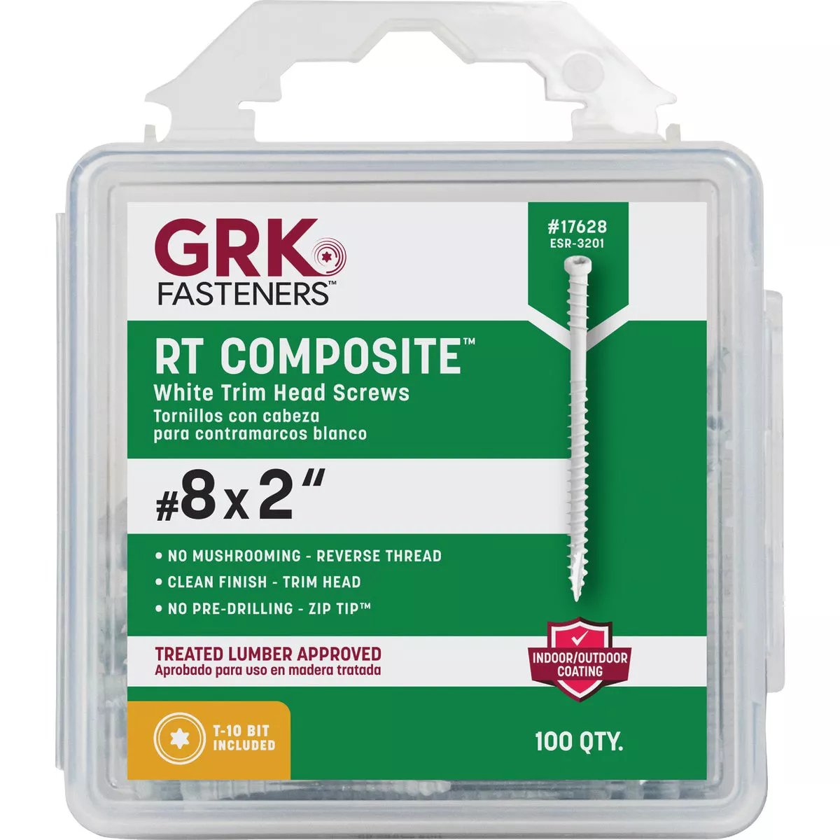 GRK RT #8 x 2 In. Star Drive White Composite Screw (100 Ct.) - photo 3