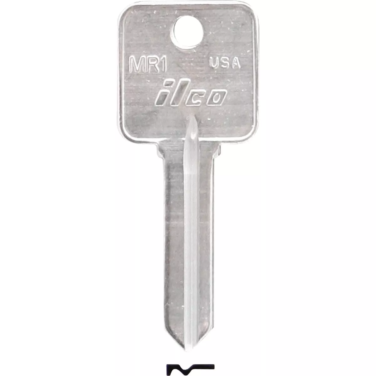 ILCO Rosseau Nickel Plated File Cabinet Key, MR1 (10-Pack)