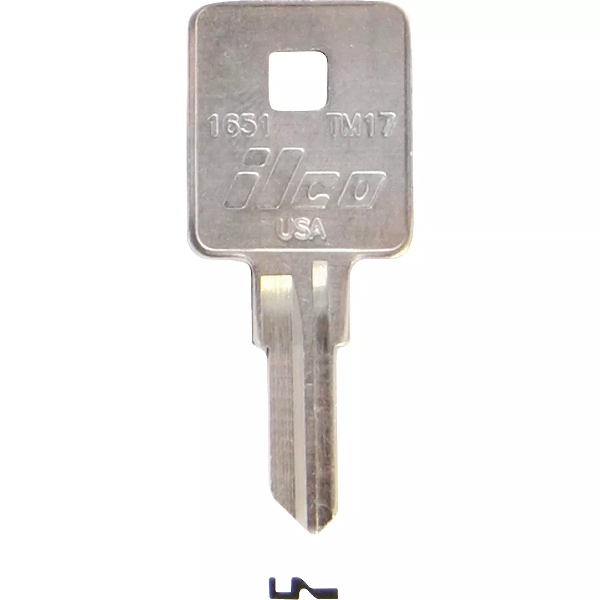 ILCO Trimark Nickel Plated Toolbox Key, TM17 / 1651 (10-Pack)
