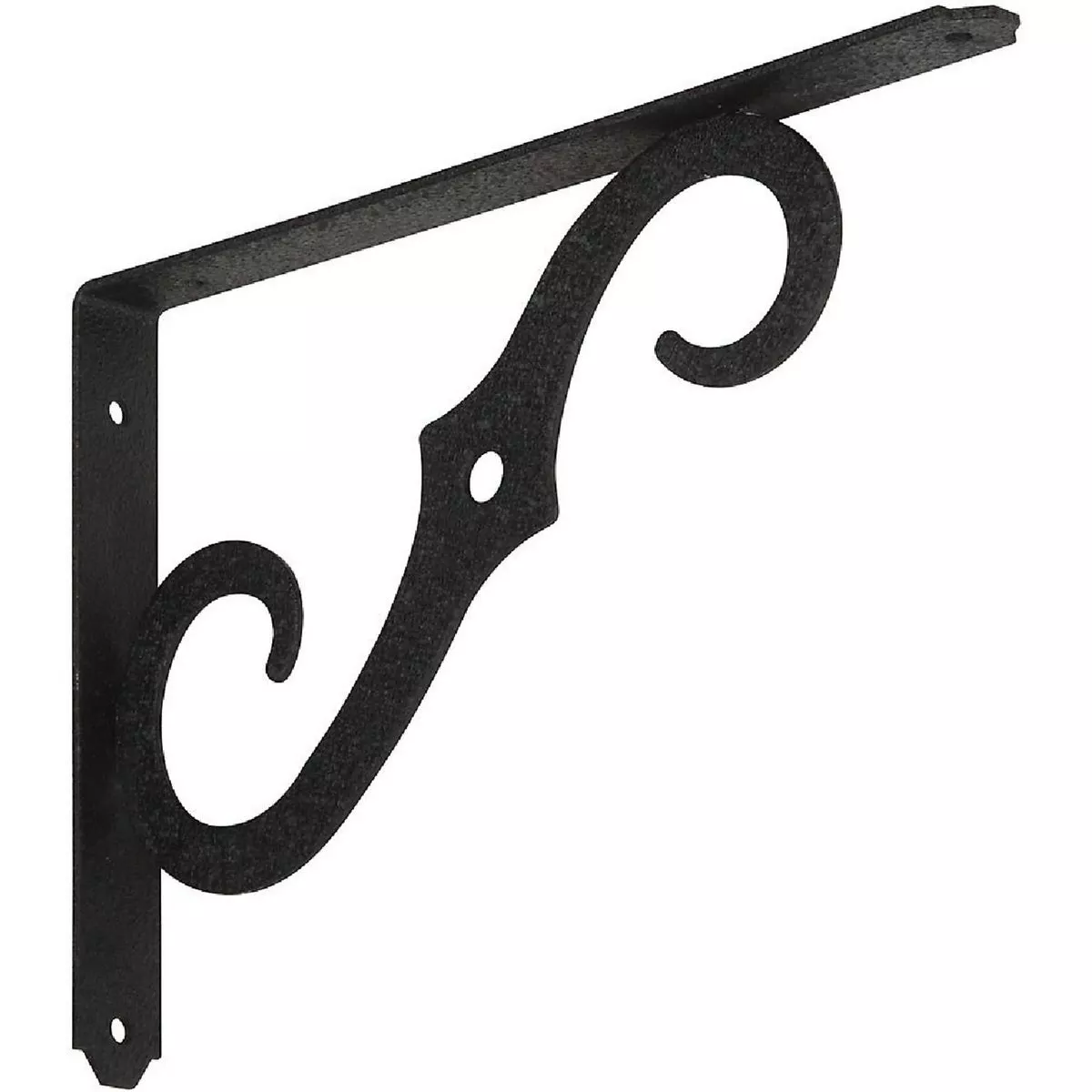 National Hardware 10 In. D. x 7 In. H. Black Steel Ornamental Shelf Bracket/Plant Hanger