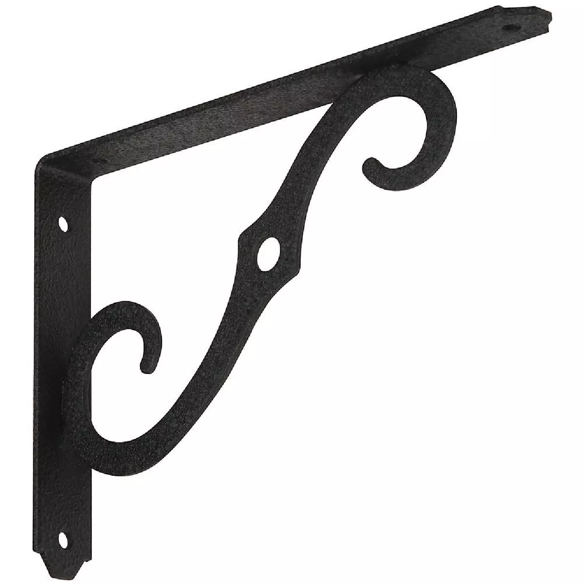 National Hardware 8 In. D. x 5-1/2 In. H. Black Steel Ornamental Shelf Bracket/Plant Hanger