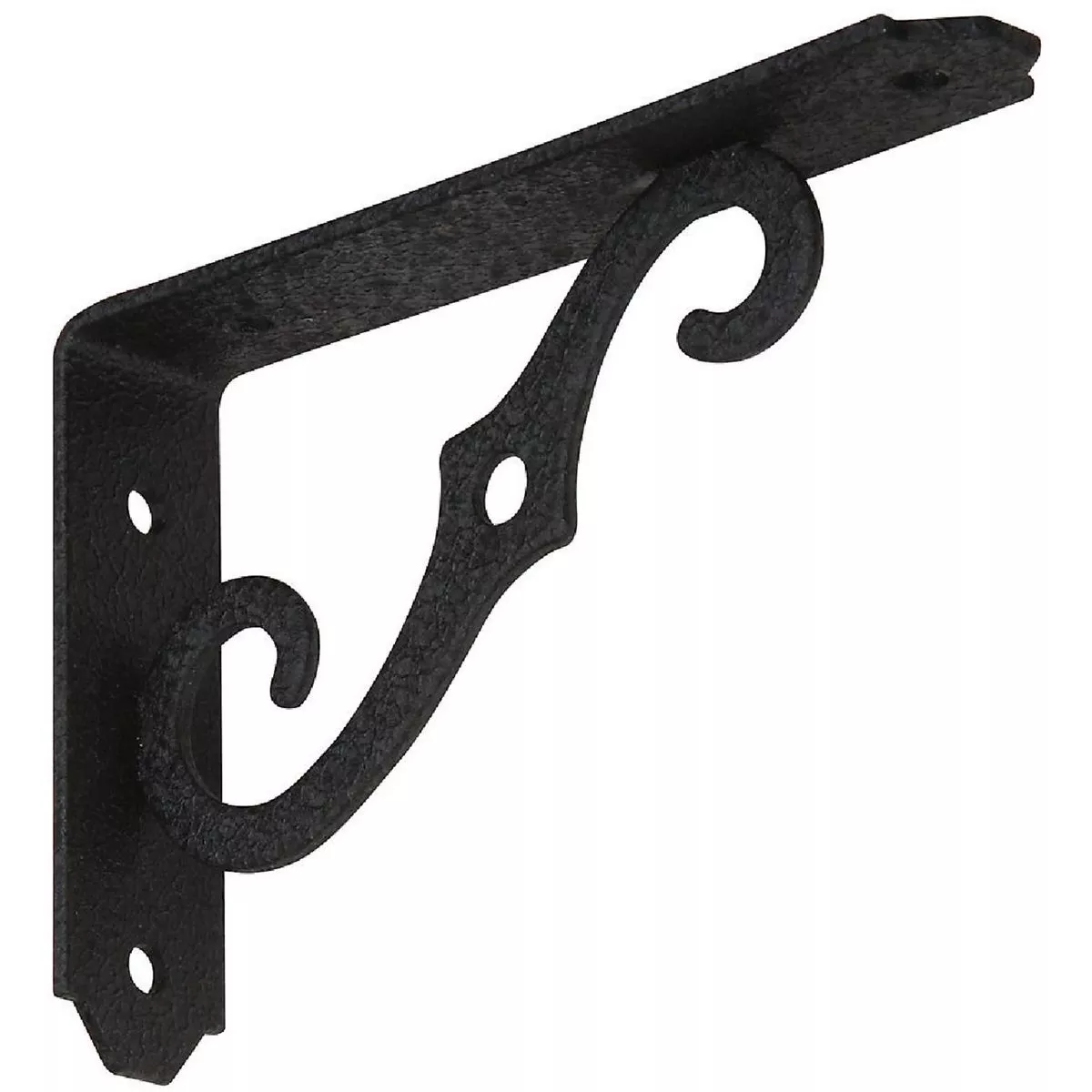 National Hardware 5 In. D. x 3-1/2 In. H. Black Steel Ornamental Shelf Bracket/Plant Hanger
