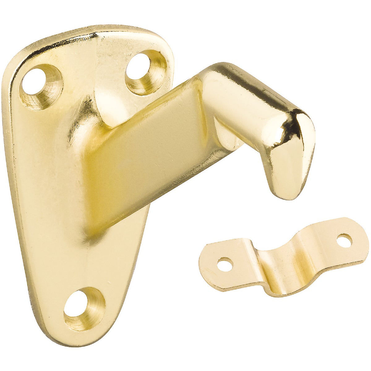 24mm Polished Brass Low Profile Handrail Brackets | Stair Ropes UK