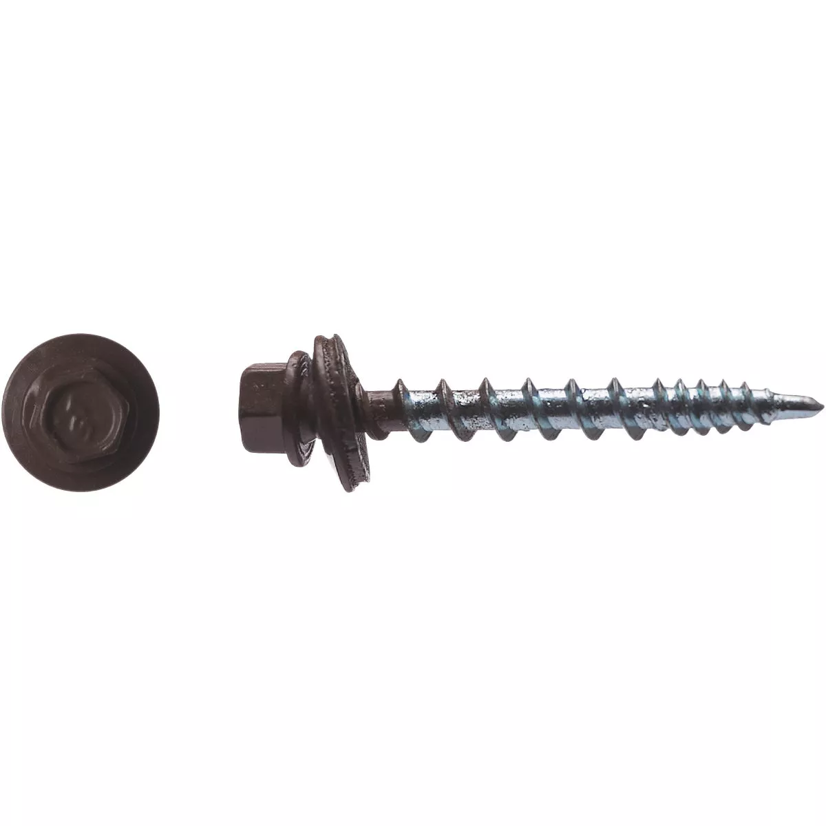 Big Timber #10 x 1-1/2 In. Hex Head Cocoa Metal Roofing Screw (100 Ct.) - photo 2