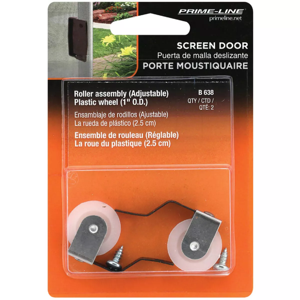 Prime-Line Screen Door Tension Spring with Polyethlene Roller (2-Pack) - photo 2
