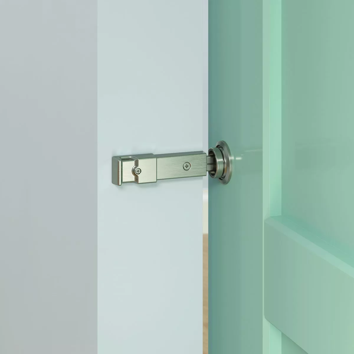 National V1045 Satin Nickel Barn Door Lock - photo 2