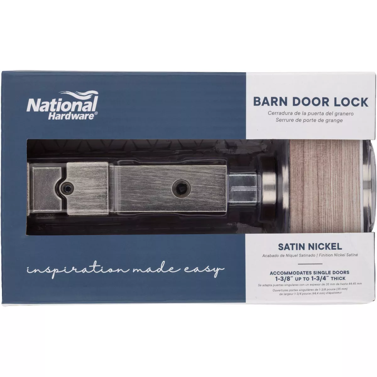 National V1045 Satin Nickel Barn Door Lock - photo 3