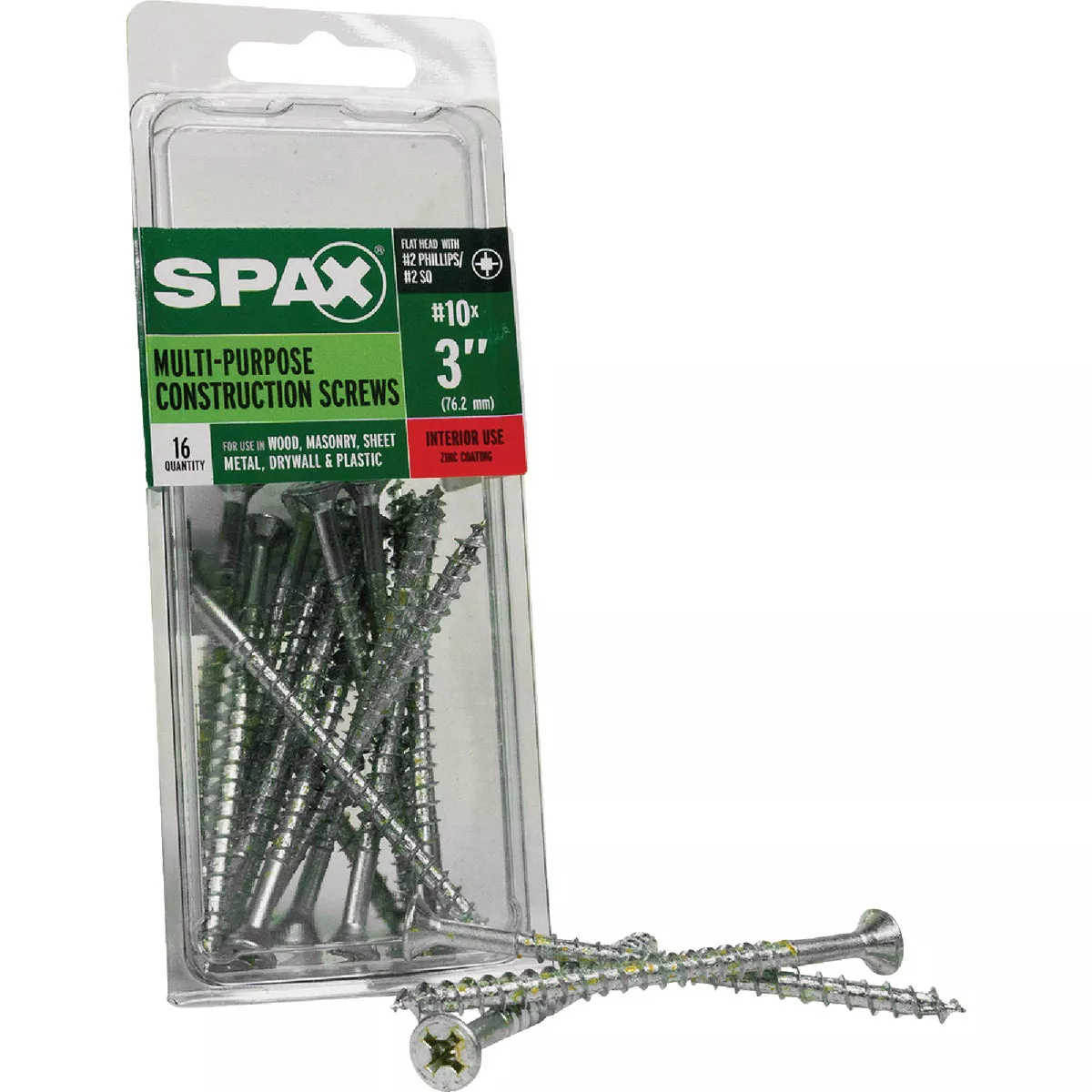 SPAX #10 x 3 In. Unidrive (Combo Drive) Flat Head Zinc (Interior) Multi-Purpose Construction Screw (16 Ct.) - photo 6