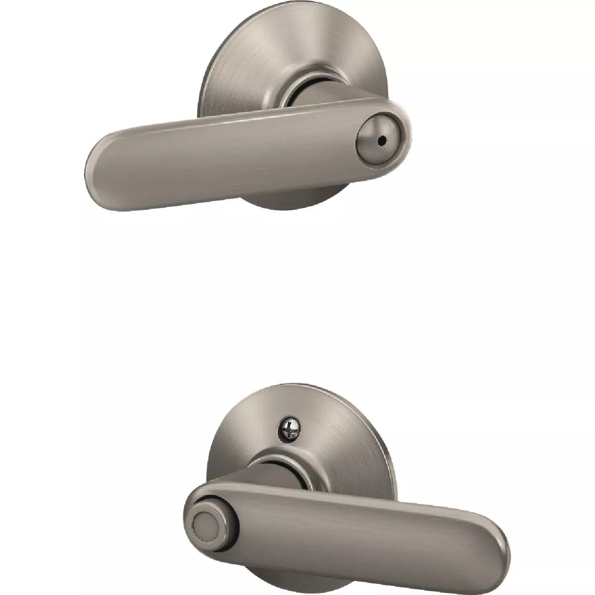 Schlage Davlin Lever Satin Nickel Bed & Bath Lock - photo 4