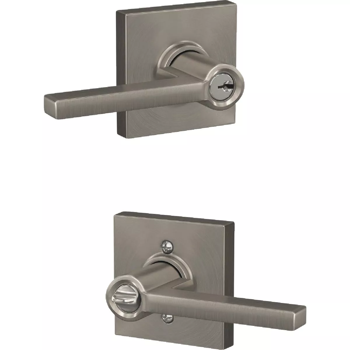 Schlage Latitude Lever Collins Satin Nickel Keyed Entry Lock - photo 4